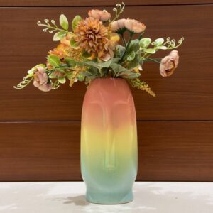 Handcrafted Gradient Face Ceramic Vase