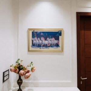 5D Running Horses Wall Art Frame