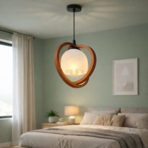 AuraLoop Wooden Pendant Light
